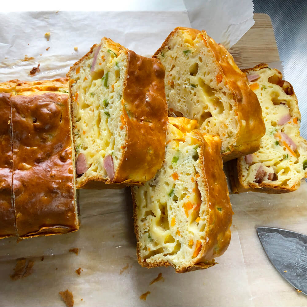 パンケーキミックスで簡単ケークサレ(塩味パウンドケーキ)のレシピ