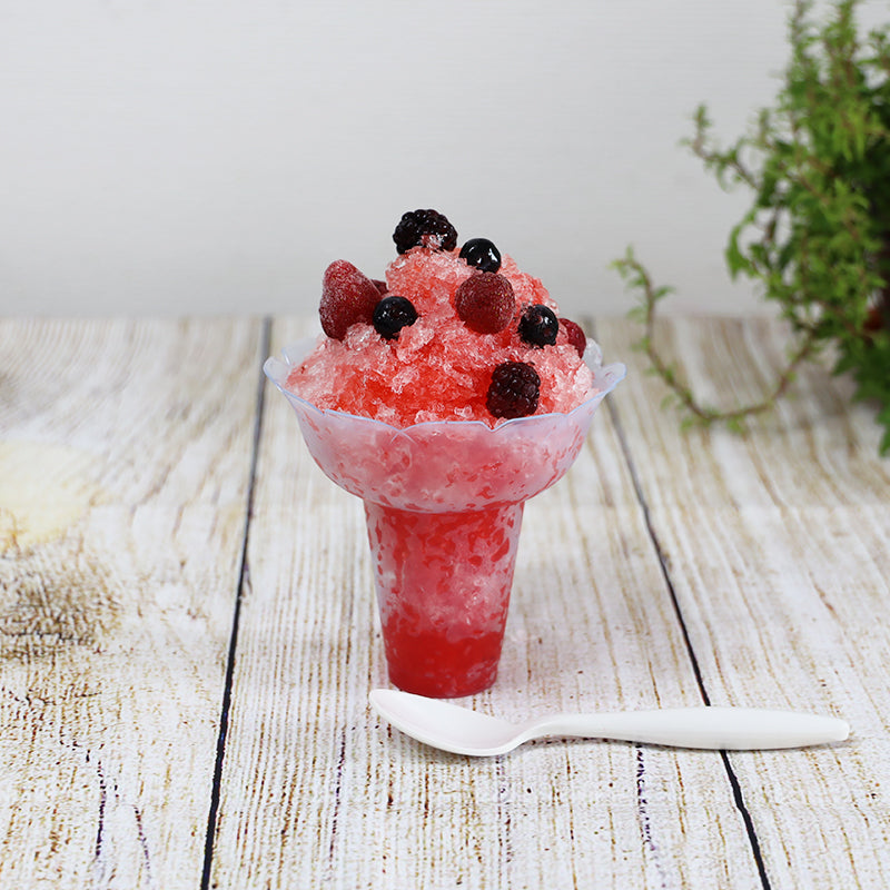 業務用かき氷用プラカップ 430cc 聖火カップ クリア(透明)300個セット【メーカー直送】花型 業務用使い捨て食器 うつわ お祭り 氷カップ 学園祭 文化祭 こども祭り 盆祭り 大容量