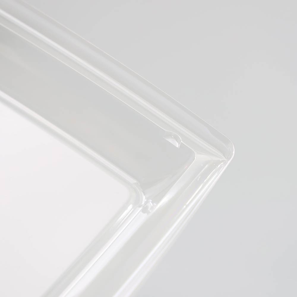 バガス 再生紙製容器用フタ SBT パルプ6区切りトレイ(240×181×25mm)用 蓋 フタ PP ふた 400枚セット 防曇蓋 お弁当容器 弁当(サトウキビの搾りカスから再生された堆肥可能なパルプ製)業務用 大容量 (メーカー直送品)