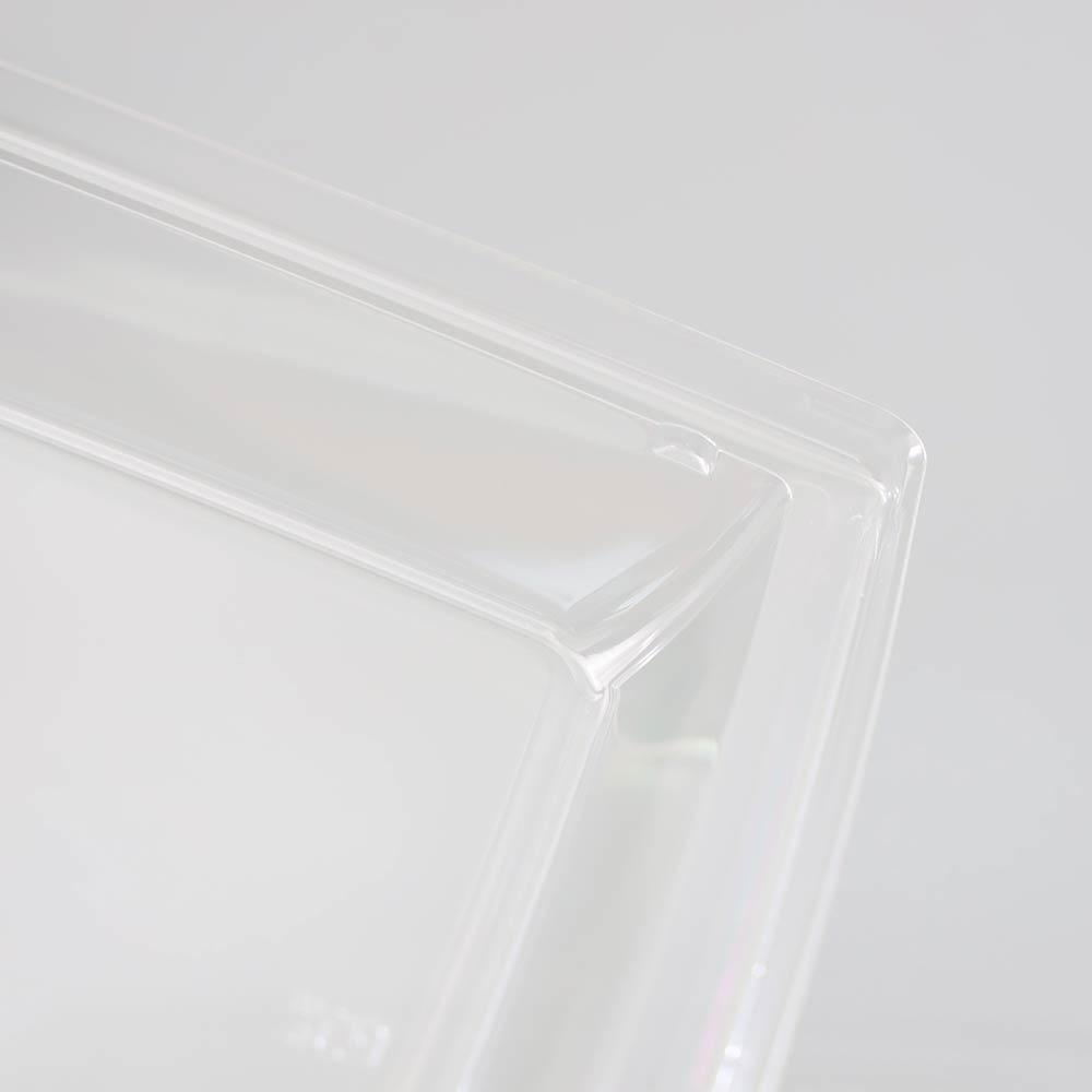 バガス 再生紙製容器用フタ SBT パルプ9区切りトレイ(240×240×25mm)用 蓋 フタ PP ふた 400枚セット 防曇蓋 お弁当容器 弁当(サトウキビの搾りカスから再生された堆肥可能なパルプ製)業務用 大容量 (メーカー直送品)
