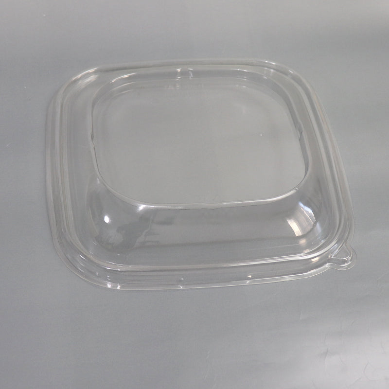 バガス 再生紙製容器 スロープ型パルプ容器用 18cm角用 PET 蓋 190×190×40 300個セット (サトウキビの搾りカスから再生された堆肥可能なパルプ製)業務用 大容量 (メーカー直送品)