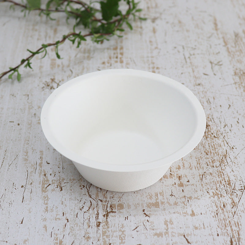 バガス 再生紙製容器 バガスモールド小ボール (250ml)直径115×45h 2400個セット (サトウキビの搾りカスから再生された堆肥可能なパルプ製)業務用 大容量 (メーカー直送品)