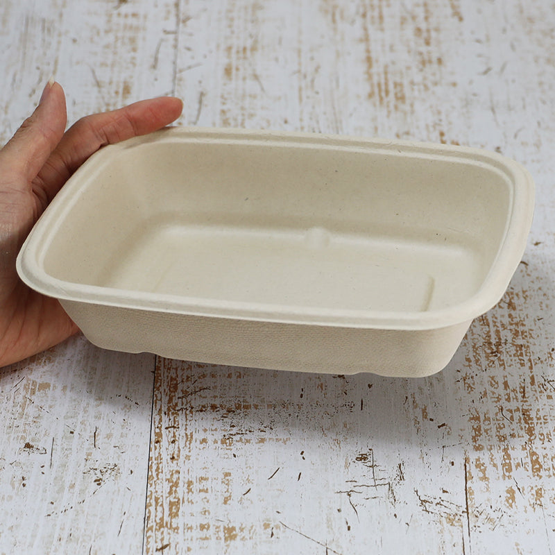 Sabert セイバート バガス 再生紙製容器 SBT-21.5×15.8cm パルプトレイ 300個セット(サトウキビの搾りカスから再生された堆肥可能なパルプ製)業務用 大容量 (メーカー直送品)