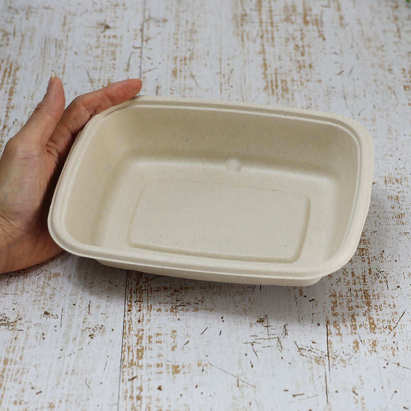 Sabert セイバート バガス 再生紙製容器 SBT-21.5×15.8cm パルプトレイ 300個セット(サトウキビの搾りカスから再生された堆肥可能なパルプ製)業務用 大容量 (メーカー直送品)