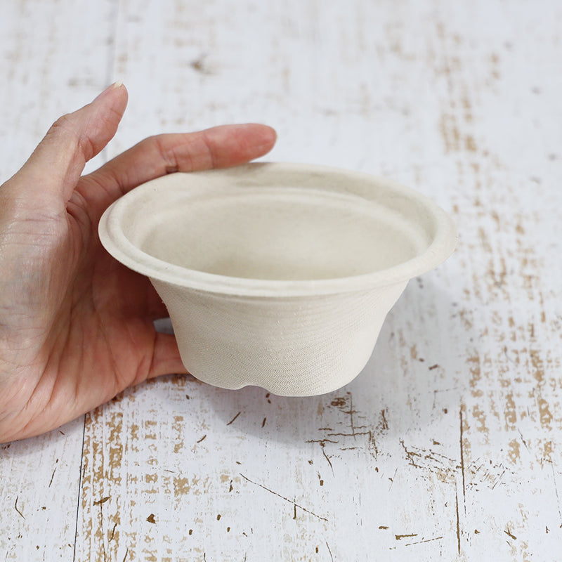 sabert バガス 再生紙製容器 SBT-8oz パルプモールドスープカップ 1000個セット(サトウキビの搾りカスから再生された堆肥可能なパルプ製)業務用 大容量 (メーカー直送品)