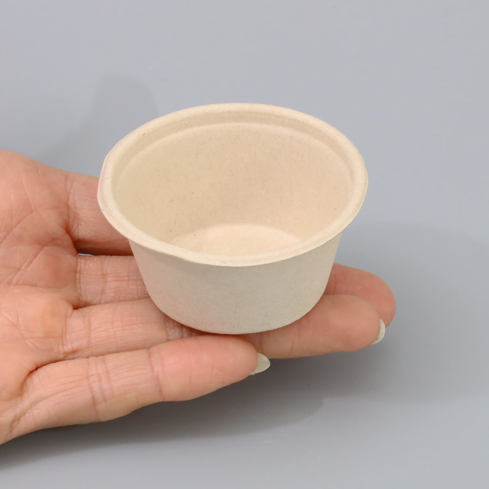 sabert バガス 再生紙製容器 SBT-2oz パルプモールドポーションカップ 未晒し 2000個セット(サトウキビの搾りカスから再生された堆肥可能なパルプ製)業務用 大容量 (メーカー直送品)