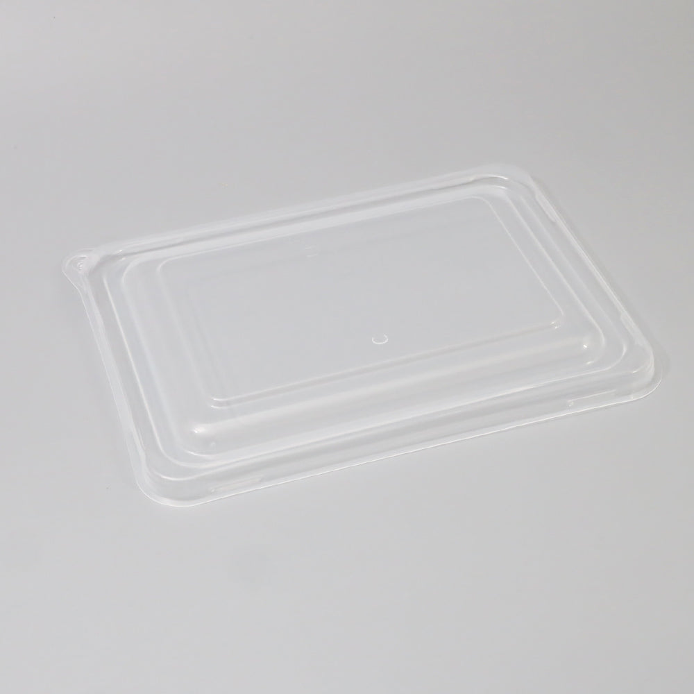 バガス 再生紙製容器 クリア PP リッド 23.2x17cm YB用 蓋 300個セット 弁当箱用 フタ (サトウキビの搾りカスから再生された堆肥可能なパルプ製)業務用 大容量 (メーカー直送品)