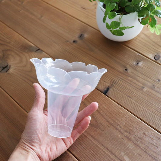 送料無料 業務用かき氷用プラカップ  聖火カップ クリア 透明(300個入り))【メーカー直送】  花型 業務用使い捨て食器 うつわ お祭り 氷カップ 学園祭 文化祭 こども祭り 盆祭り