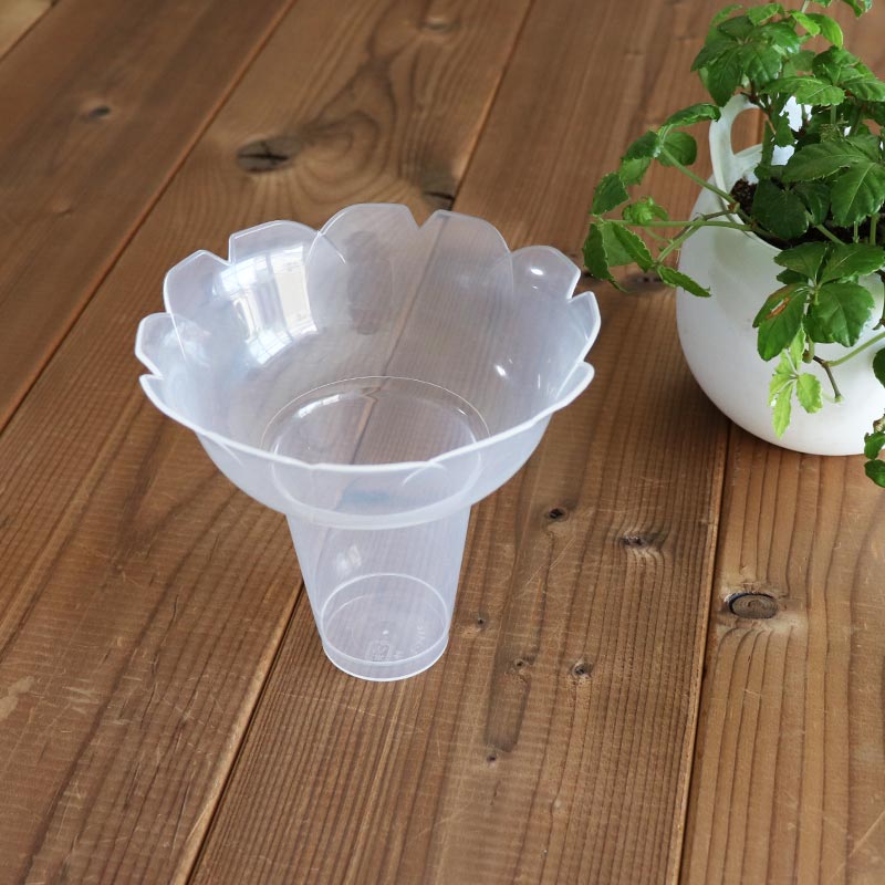 送料無料 業務用かき氷用プラカップ 聖火カップ クリア 透明(300個入り))【メーカー直送】 花型 業務用使い捨て食器 うつわ お祭り 氷カップ 学園祭 文化祭 こども祭り 盆祭り