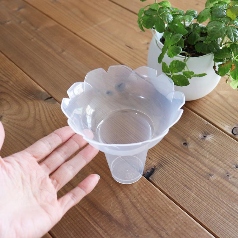 送料無料 業務用かき氷用プラカップ 聖火カップ クリア 透明(300個入り))【メーカー直送】 花型 業務用使い捨て食器 うつわ お祭り 氷カップ 学園祭 文化祭 こども祭り 盆祭り