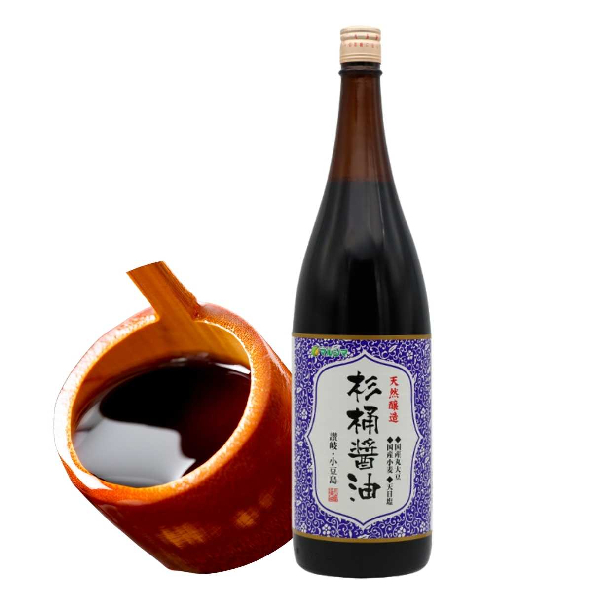 マルシマ 天然醸造 杉桶醤油 杉桶 業務用 純正食品マルシマ 広島 尾道 しょうゆ 醤油 一升瓶 小豆島(メーカー直送)