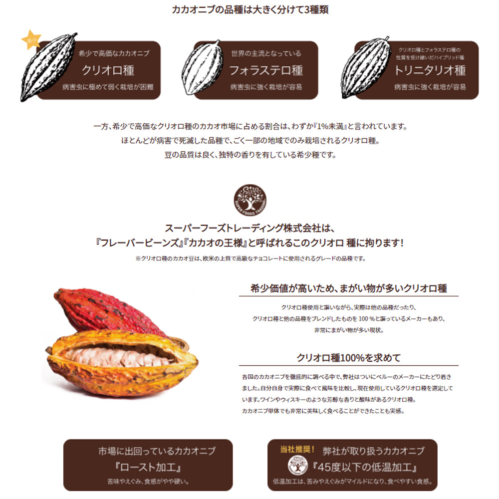 オーガニッククリオロカカオパウダー 5Kg 有機JAS認証 業務用 クリオロ種 カカオ100% ブラック ココア オーガニックカカオ (メーカー直送品)
