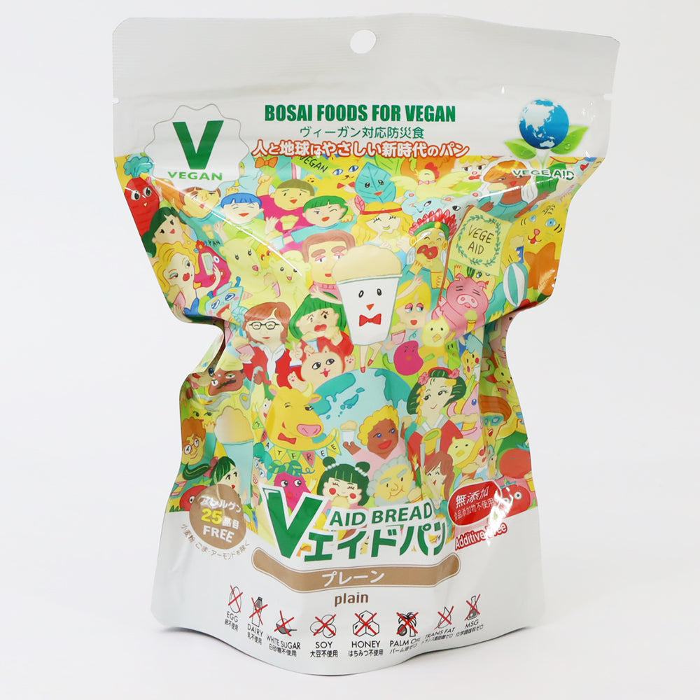 賞味期限5年のパン 30個セット Vエイドパン プレーン VP30 防災パン 保存食 防災食 ヴィーガン対応 保存料、着色料、化学調味料、添加物も不使用