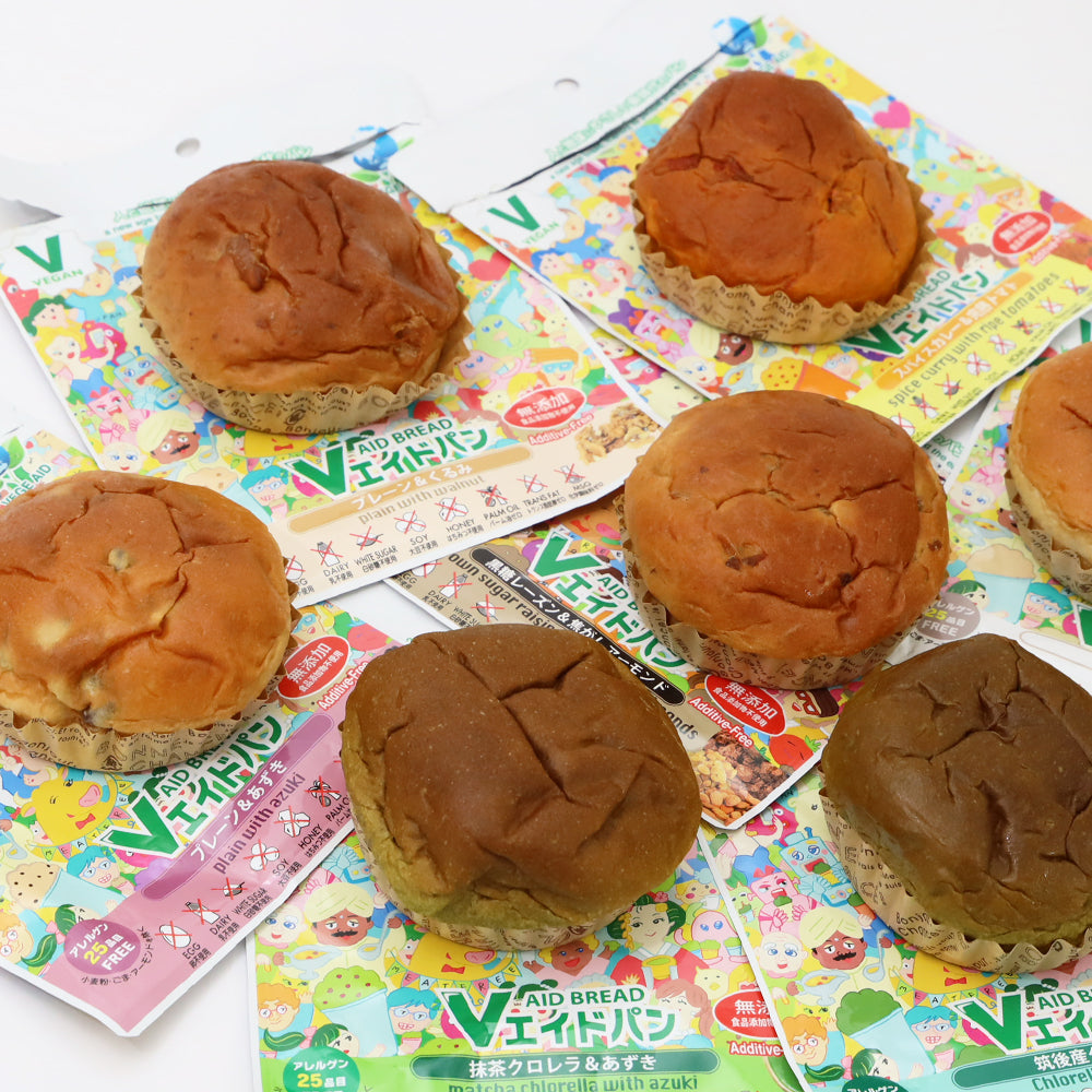 賞味期限3か月90日のパン 60個(6種×10個)セット Vエイドパン 防災パン 保存食 防災食 ヴィーガン対応 保存料、着色料、化学調味料、添加物も不使用