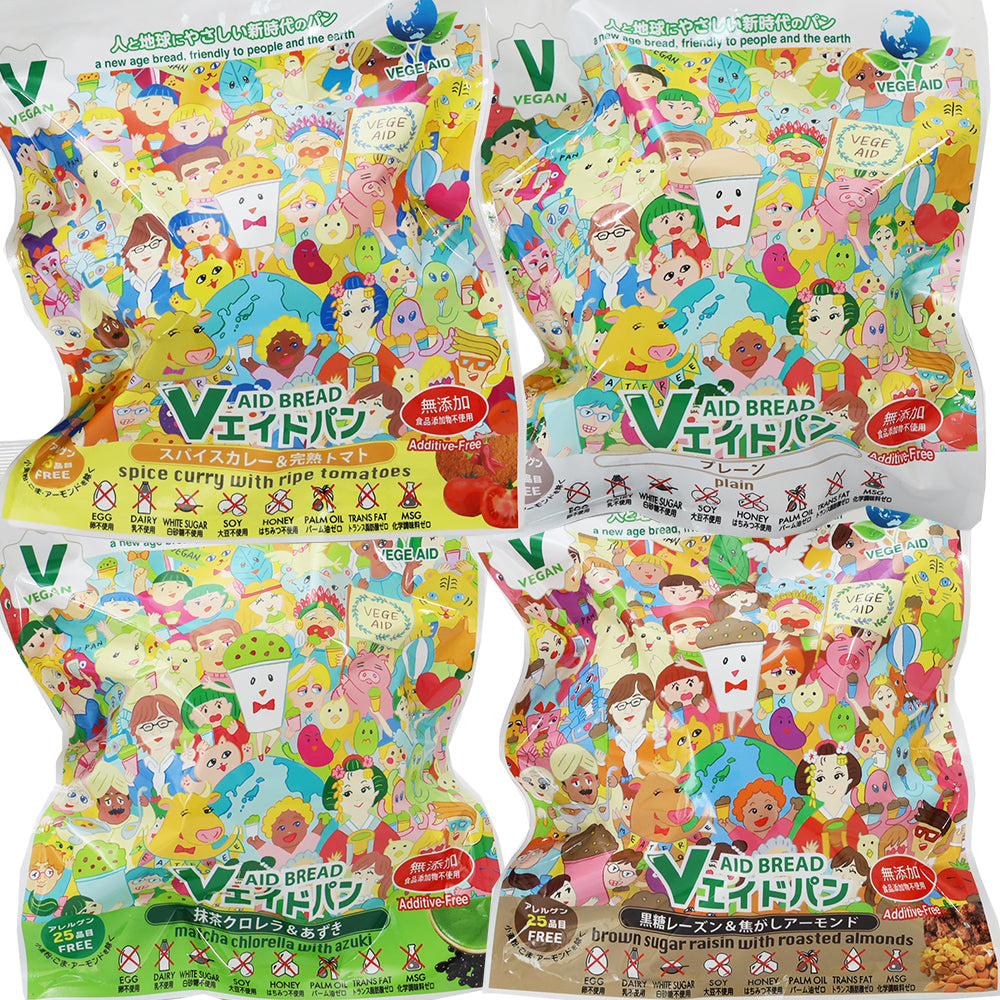 賞味期限3か月90日のパン 60個(6種×10個)セット Vエイドパン 防災パン 保存食 防災食 ヴィーガン対応 保存料、着色料、化学調味料、添加物も不使用