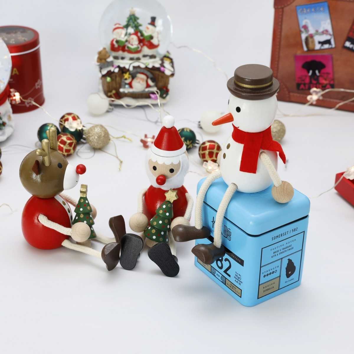クリスマス 飾り ハラチキ Hracky チェコ産 木の人形 木の人形 ツリー 3点セット クリスマス 【正規品】 サンタクロース トナカイ スノーマン チェコ産 木製人形 クリスマス プレゼント ギフト 装飾