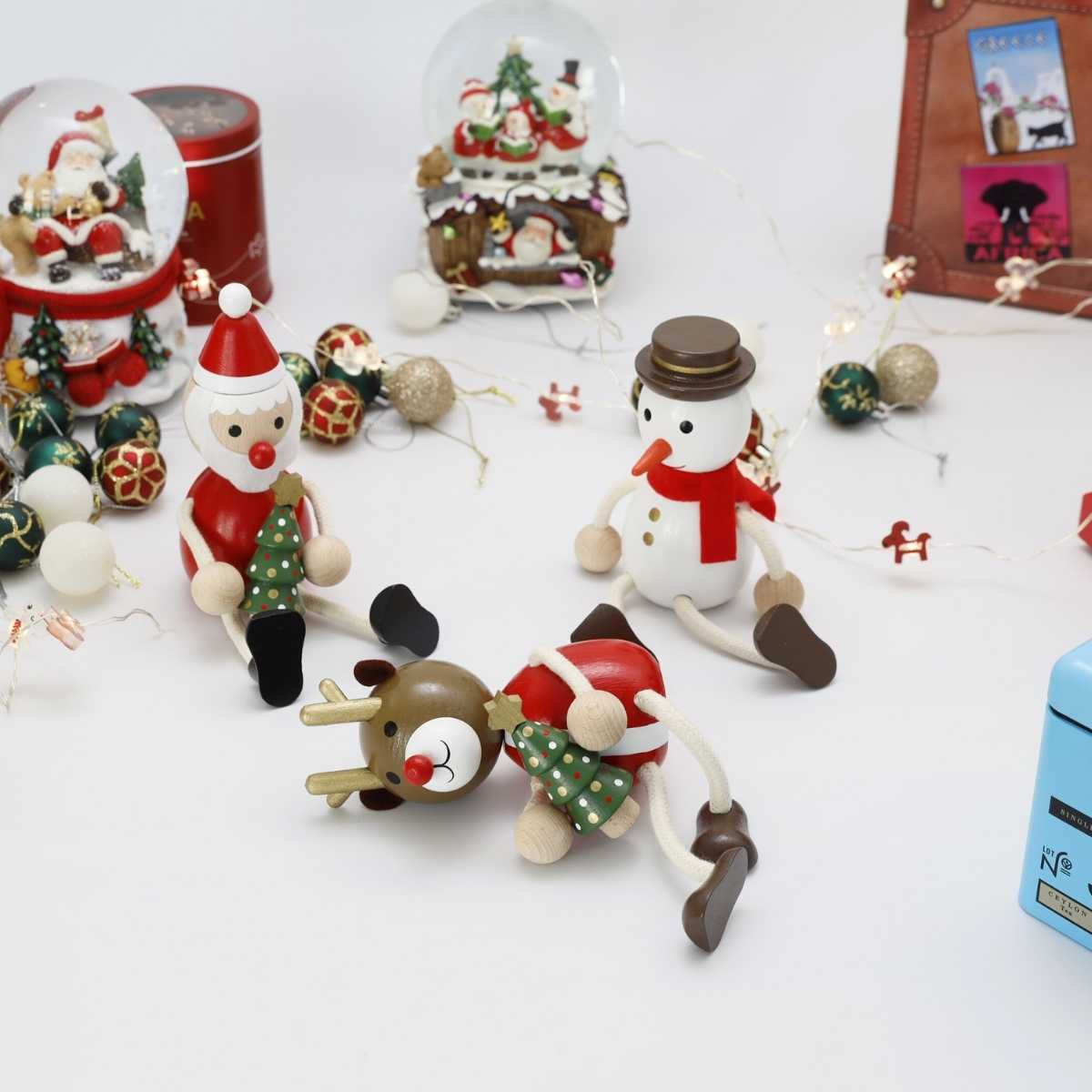 クリスマス 飾り ハラチキ Hracky チェコ産 木の人形 木の人形 ツリー 3点セット クリスマス 【正規品】 サンタクロース トナカイ スノーマン チェコ産 木製人形 クリスマス プレゼント ギフト 装飾