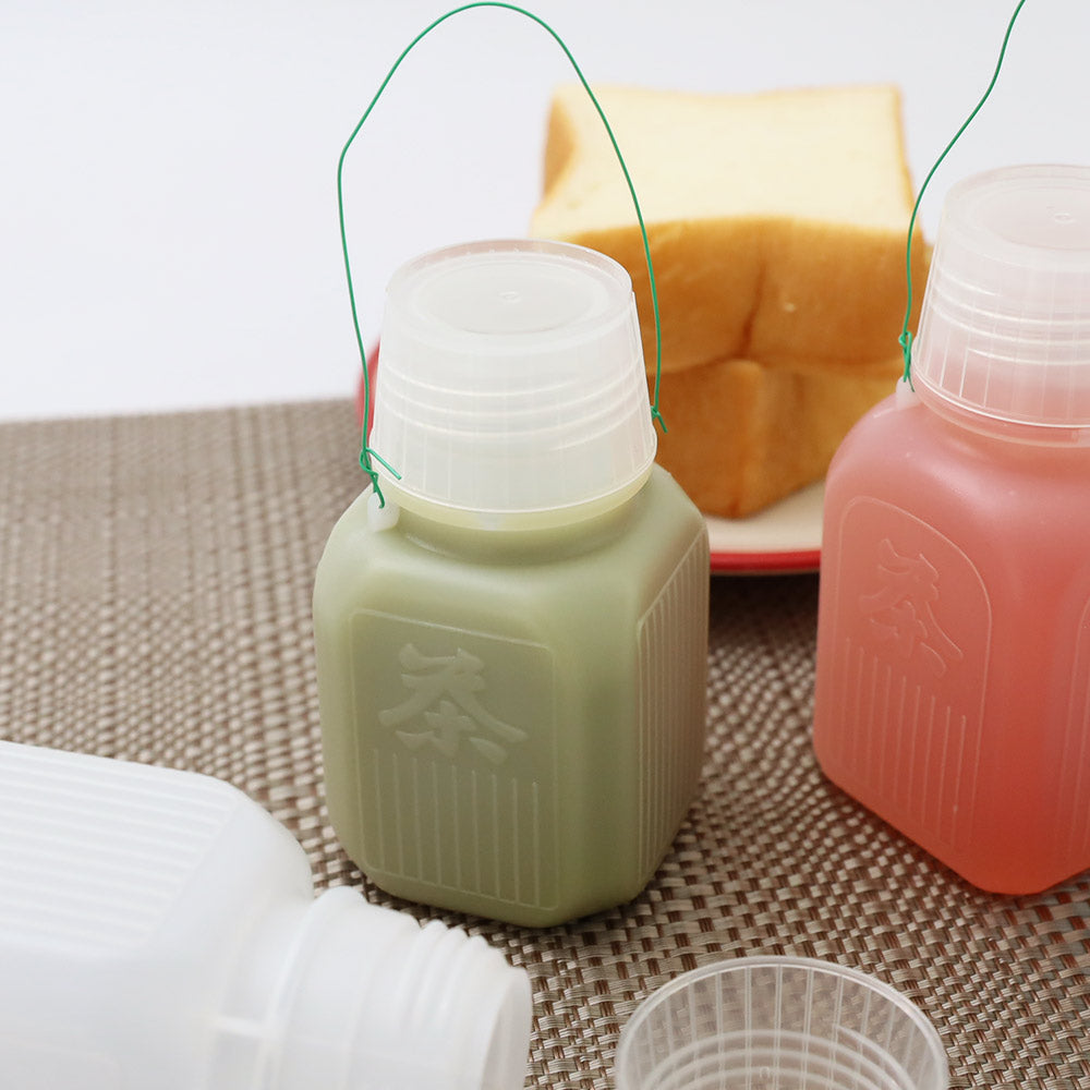 駅弁のレトロお茶 容器 蓋つき 持ち手つき 200ml × 500個セット 昭和レトロ水筒 灌仏会 花まつり 甘茶 業務用 駅弁 お弁当 寿司弁当 お茶 ケース 入れもの ミニコップ付き