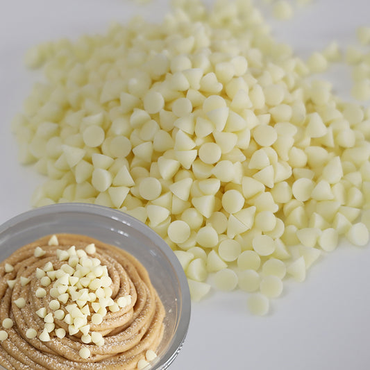 ホワイト チョコチップ10Kg(1Kg×10)ホワイトチップ 極小サイズ マイクロミニ粒 1kg中50000粒、0.02g/粒 径3~4ミリ トッピング 冷菓 ドリング あと載せ用 業務用 大容量 メーカー直送品 通年クール便 送料無料