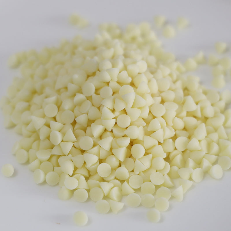 ホワイト チョコチップ10Kg(1Kg×10)ホワイトチップ 極小サイズ マイクロミニ粒 1kg中50000粒、0.02g/粒 径3~4ミリ トッピング 冷菓 ドリング あと載せ用 業務用 大容量 メーカー直送品 通年クール便 送料無料