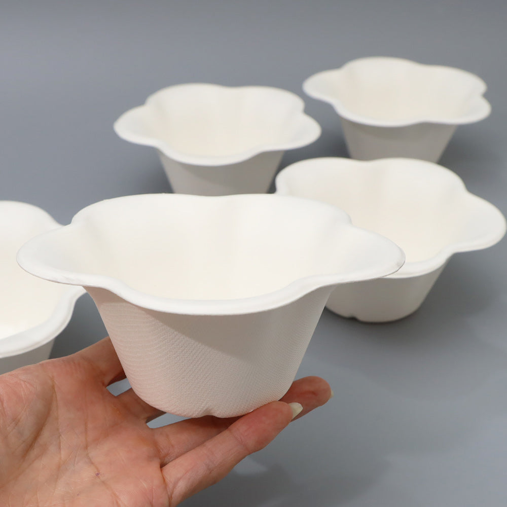 かき氷用 カップ パンジーカップ パルプモールド製(800個入り)紙カップ【メーカー直送】業務用 自然素材 紙製 花型 使い捨て食器 うつわ お祭り 氷カップ 学園祭 文化祭 こども祭り 盆祭り