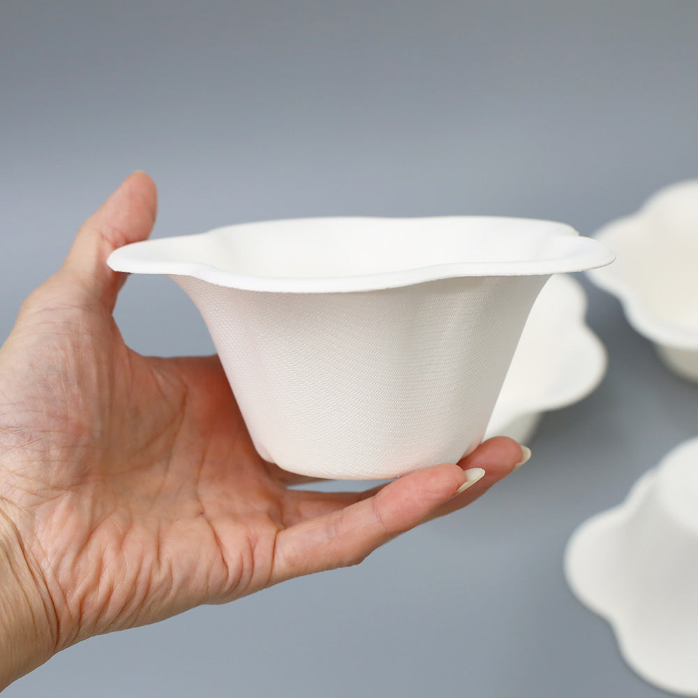 かき氷用 カップ パンジーカップ パルプモールド製(800個入り)紙カップ【メーカー直送】業務用 自然素材 紙製 花型 使い捨て食器 うつわ お祭り 氷カップ 学園祭 文化祭 こども祭り 盆祭り