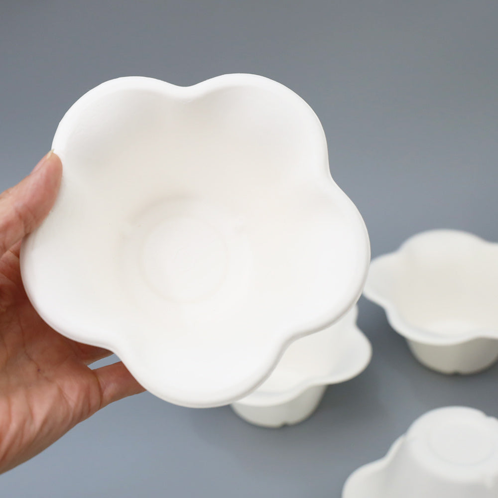 かき氷用 カップ パンジーカップ パルプモールド製(800個入り)紙カップ【メーカー直送】業務用 自然素材 紙製 花型 使い捨て食器 うつわ お祭り 氷カップ 学園祭 文化祭 こども祭り 盆祭り