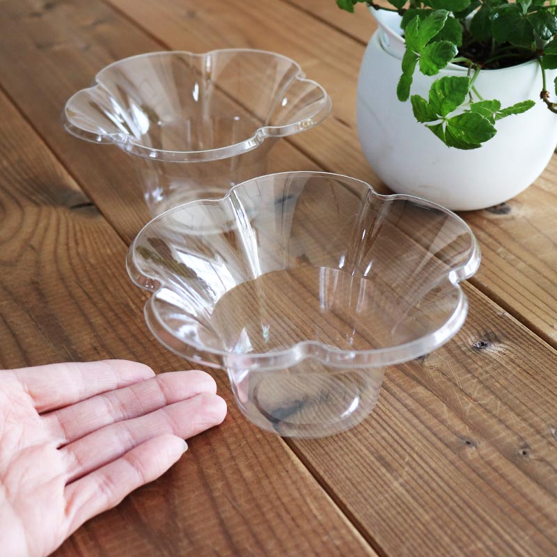 業務用かき氷用プラカップ パンジーカップ クリア 透明 (800個入り)【メーカー直送】 花型 業務用使い捨て食器 うつわ お祭り 氷カップ 学園祭 文化祭 こども祭り 盆祭り