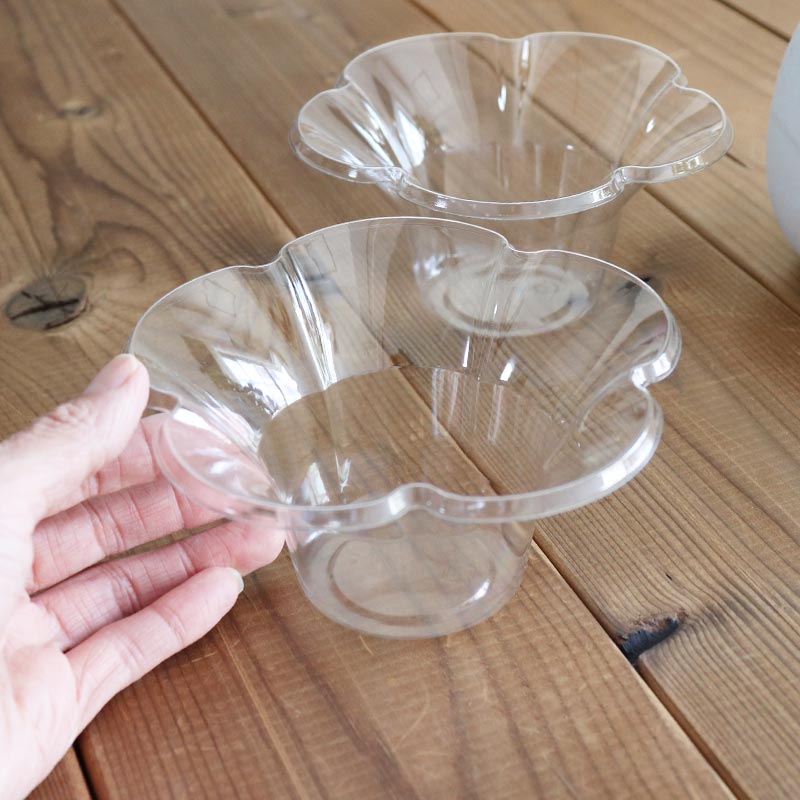 業務用かき氷用プラカップ パンジーカップ クリア 透明 (800個入り)【メーカー直送】 花型 業務用使い捨て食器 うつわ お祭り 氷カップ 学園祭 文化祭 こども祭り 盆祭り
