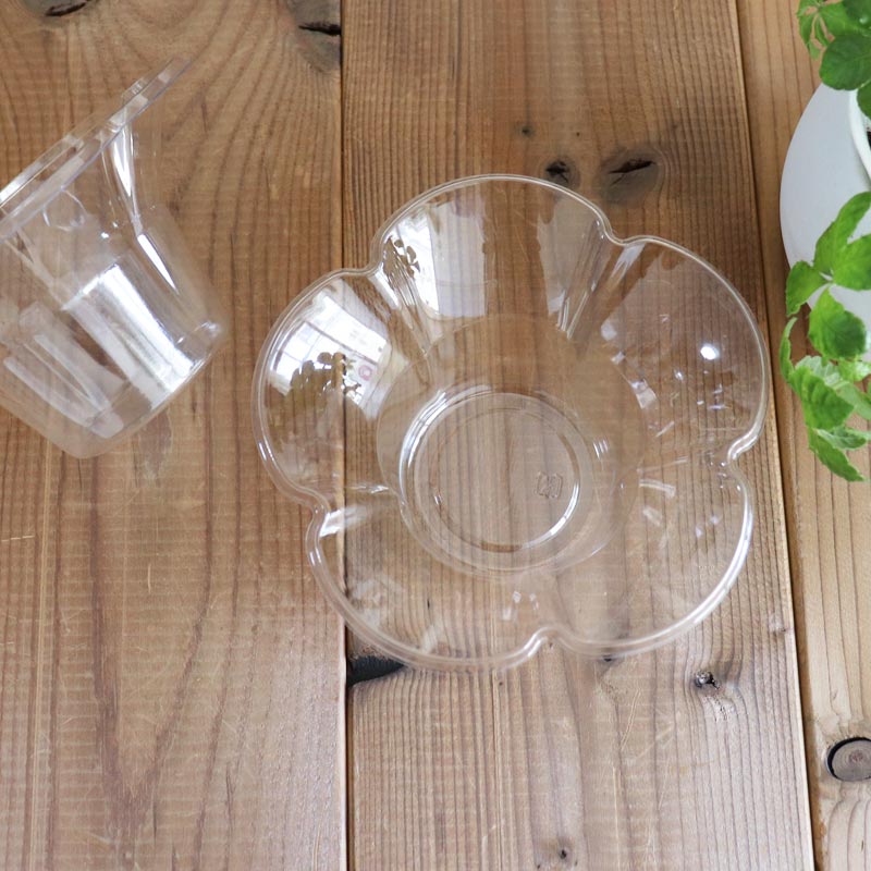 業務用かき氷用プラカップ パンジーカップ クリア 透明 (800個入り)【メーカー直送】 花型 業務用使い捨て食器 うつわ お祭り 氷カップ 学園祭 文化祭 こども祭り 盆祭り
