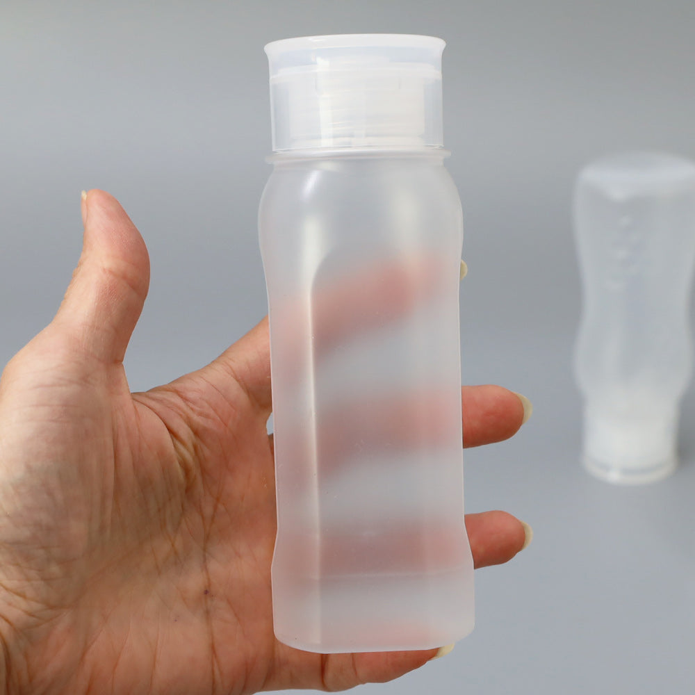 はちみつボトル 容器 下向き自立ボトル 無地 蓋つき 180ml198個セット 【メーカー直送】業務用 ケチャップボトル チョコソース メープルシロップ 蜂蜜 倒立 ボトル キャップ付き