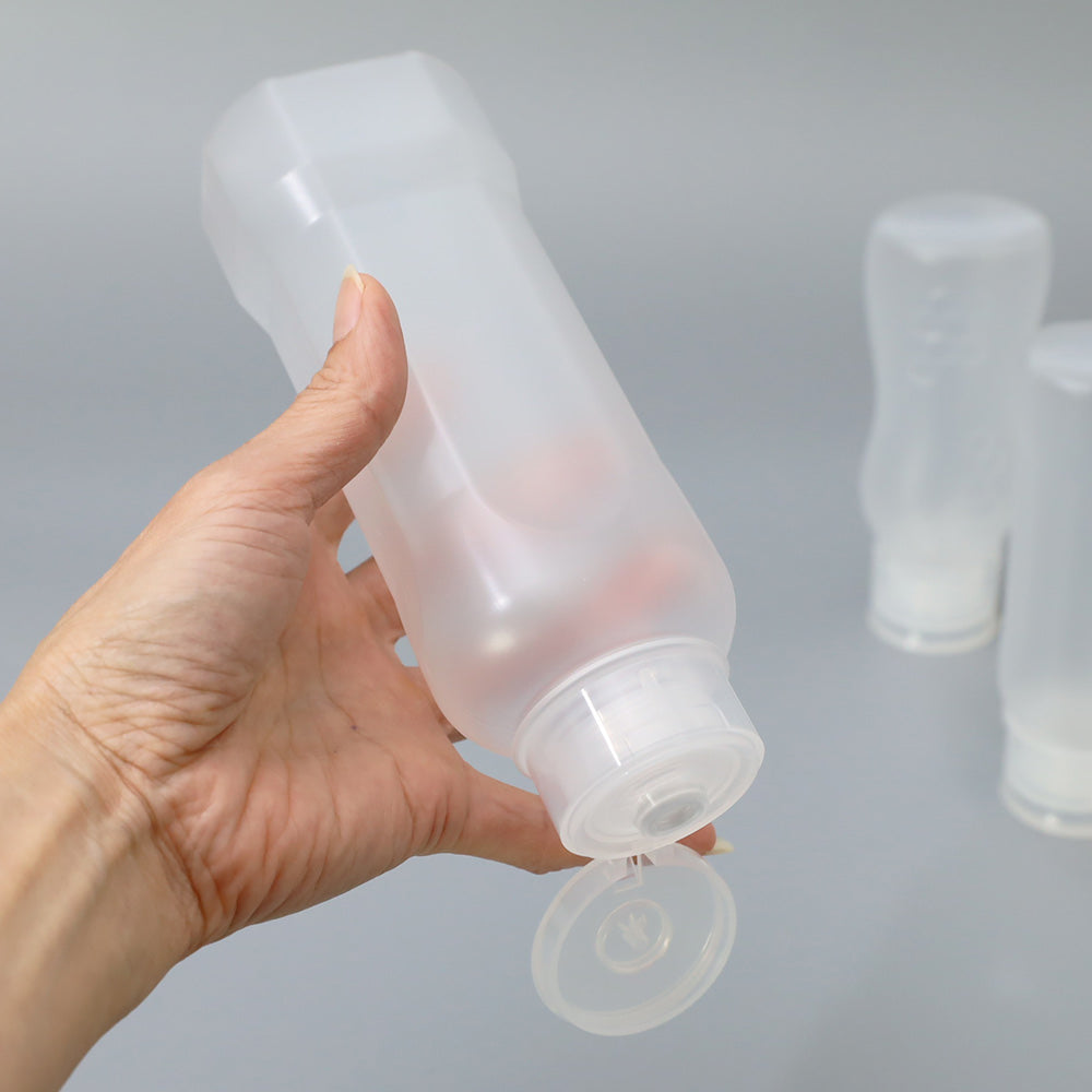 はちみつボトル 容器 下向き自立ボトル 無地 蓋つき 360ml 126個セット【メーカー直送】業務用 ケチャップボトル チョコソース メープルシロップ 蜂蜜 倒立 ボトル キャップ付き