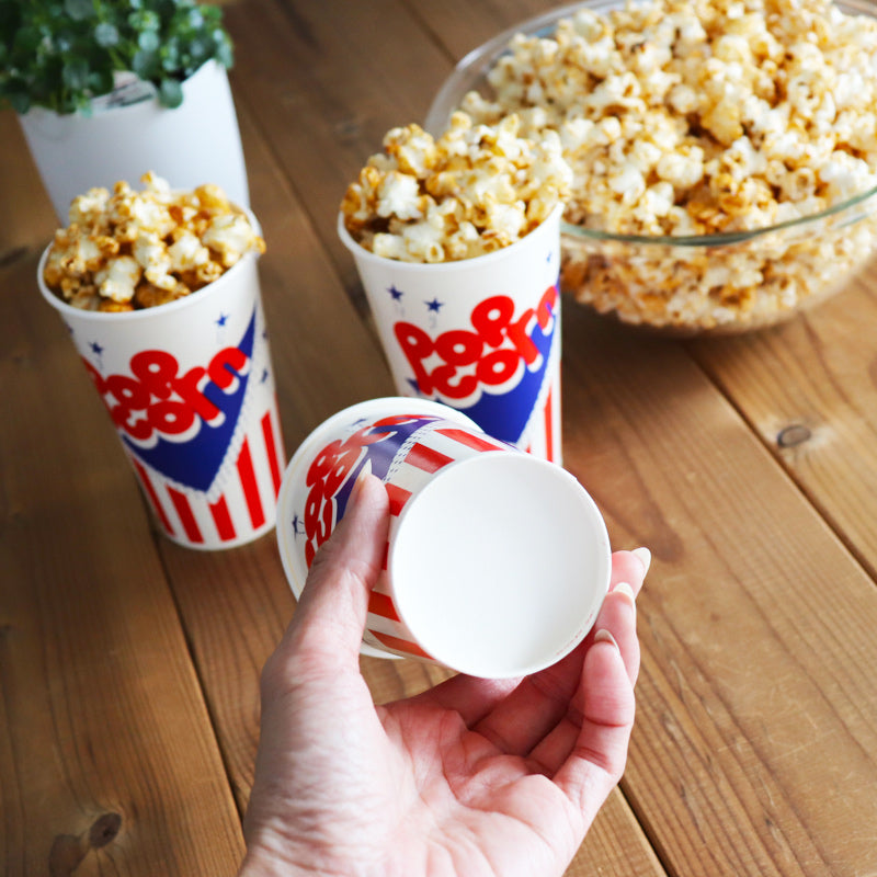 送料無料 USAポップコーンカップ アメリカン 18オンス 545ml 500枚入 Mサイズ 円筒形 カップ型 ポップコーンケース テイクアウト