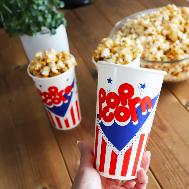 送料無料 USAポップコーンカップ アメリカン 18オンス 545ml 500枚入 Mサイズ 円筒形 カップ型 ポップコーンケース テイクアウト