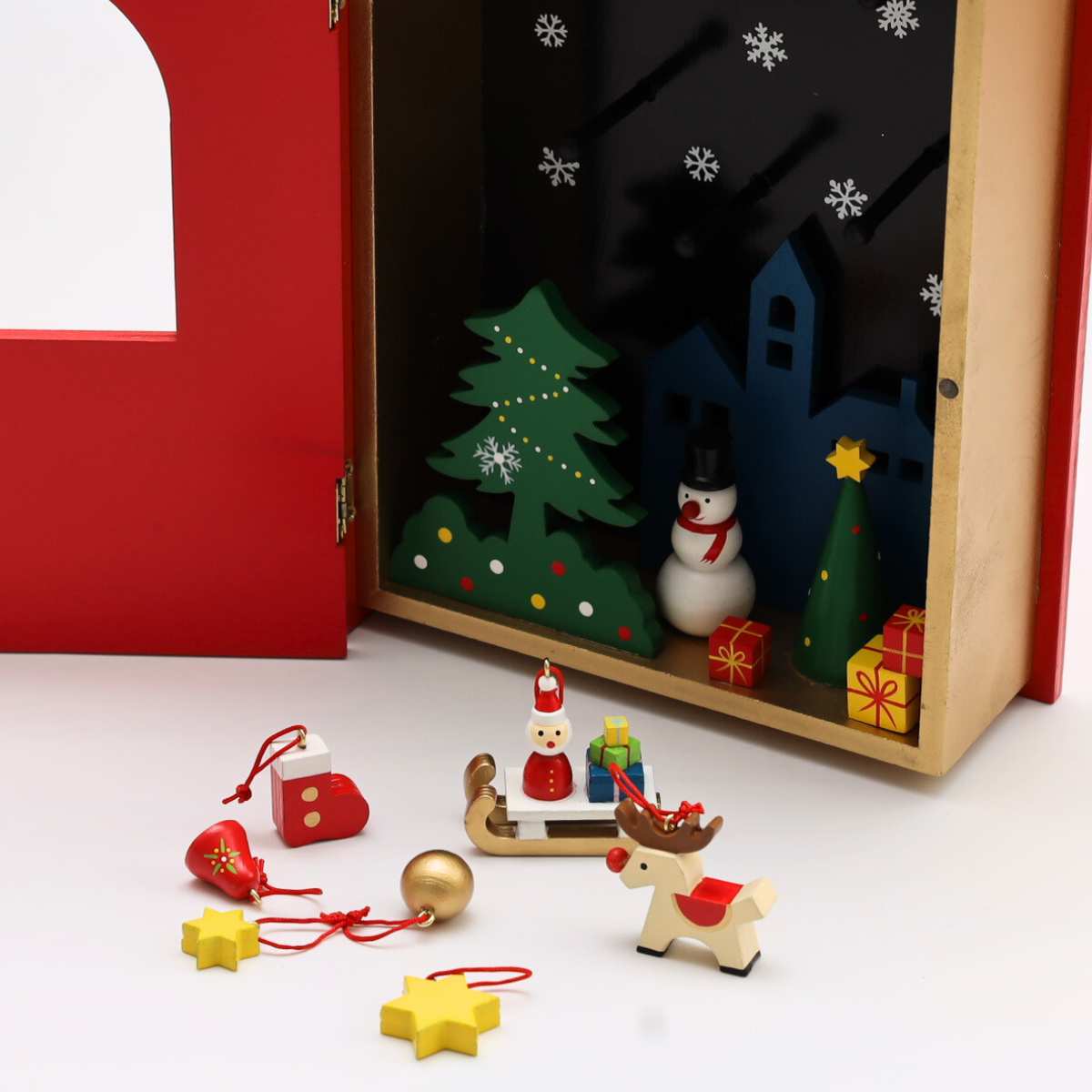 クリスマス ツリー クリスマス 飾り クリスマスブック サンタクロース サンタ トナカイ スノーマン クリスマス 装飾 北欧 インテリア ギフト 贈り物 おもちゃ 玩具 木製 ナチュラル 置物 動物 ギフト プレゼント ツリー おしゃれ