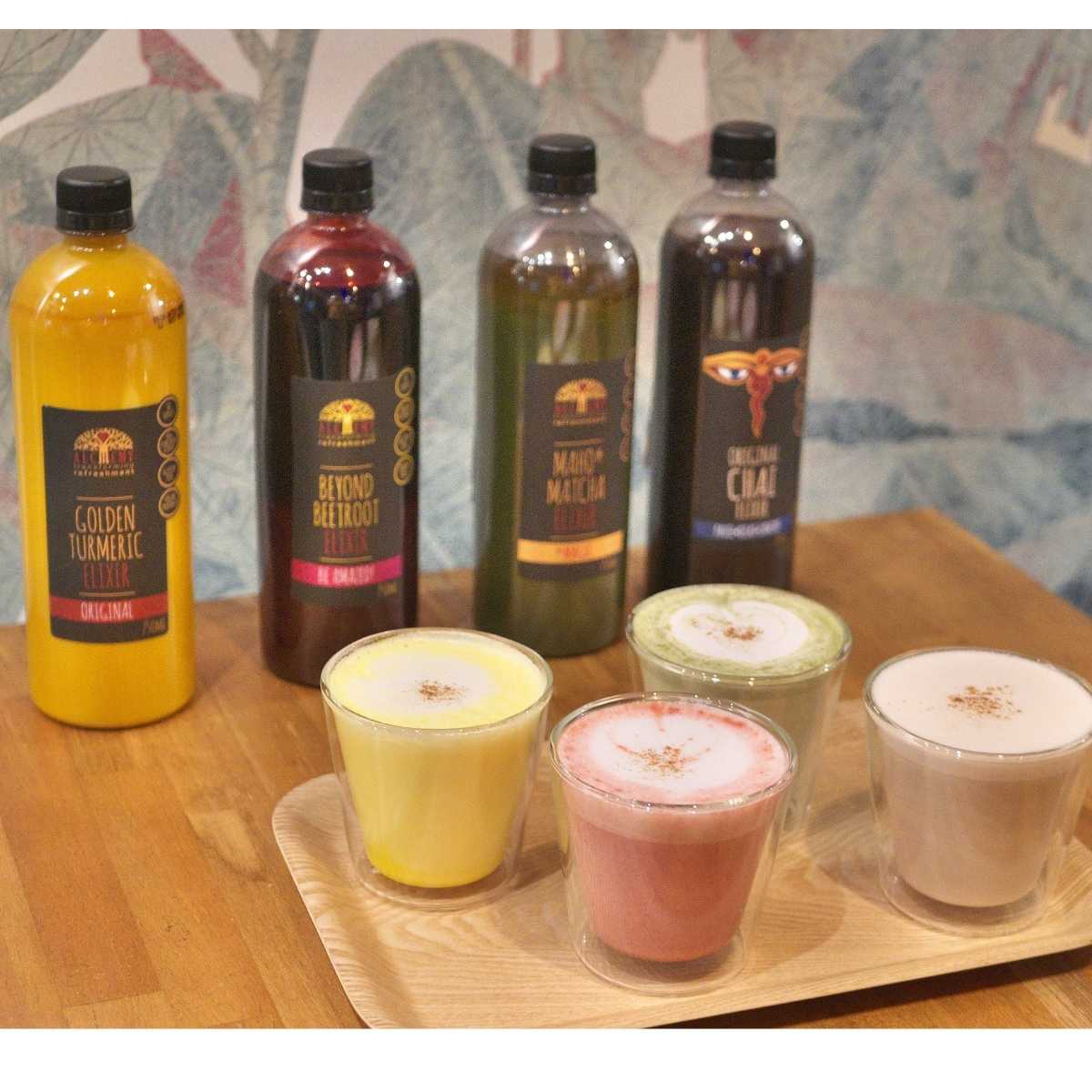 選べる ラテ ベース カフェラテ 濃縮 シロップ 600杯分 業務用 750ml×6本セット アルケミーコーディアル スーパーフードエリクサー 4種 グルテンフリー ヴィーガン ビーガン グルテンフリー ターメリック 抹茶 チャイ ビート オーストラリア カフェベース カフェインレス