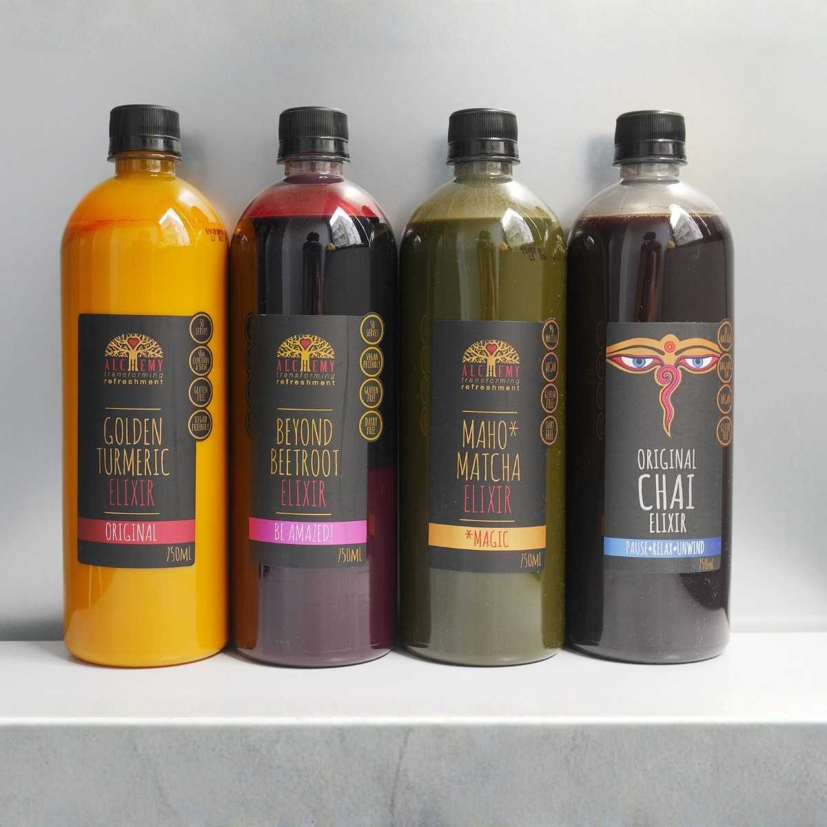 選べる ラテ ベース カフェラテ 濃縮 シロップ 600杯分 業務用 750ml×6本セット アルケミーコーディアル スーパーフードエリクサー 4種 グルテンフリー ヴィーガン ビーガン グルテンフリー ターメリック 抹茶 チャイ ビート オーストラリア カフェベース カフェインレス